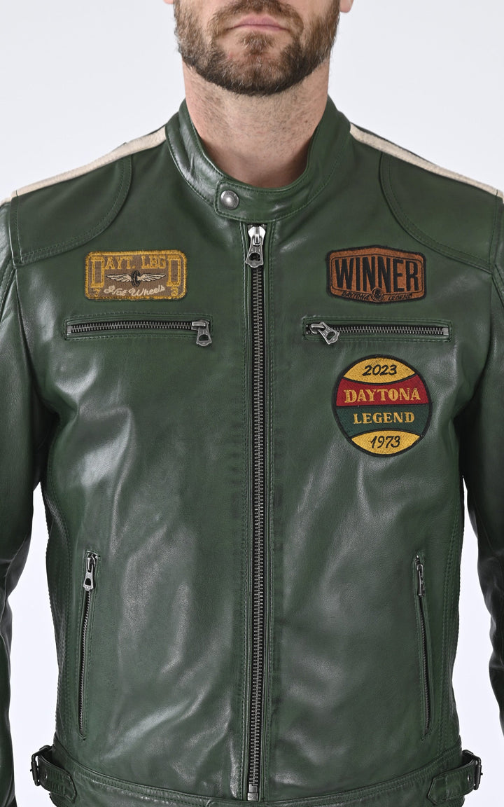 A "WARTBURG 102832" Vert Daytona 73 Blouson Homme details photo