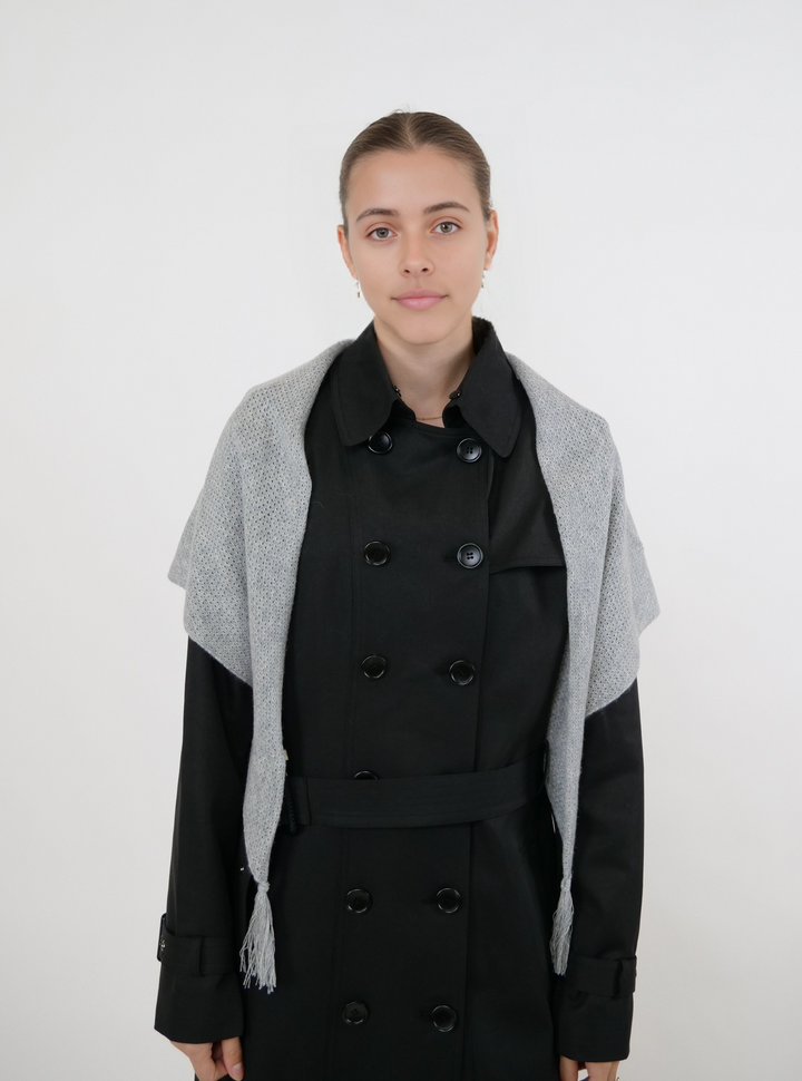 SY-1823 Tørklæde - 100 % PureCashmere - Tilbehør - Grå