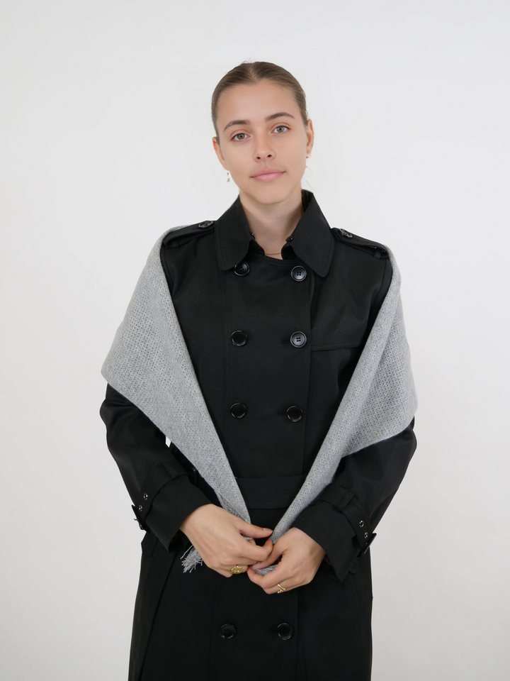 SY-1823 Tørklæde - 100 % PureCashmere - Tilbehør - Grå