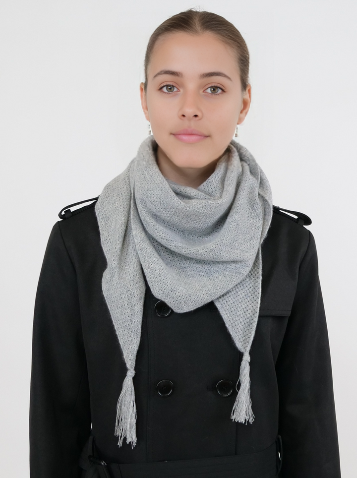 SY-1823 Tørklæde - 100 % PureCashmere - Tilbehør - Grå