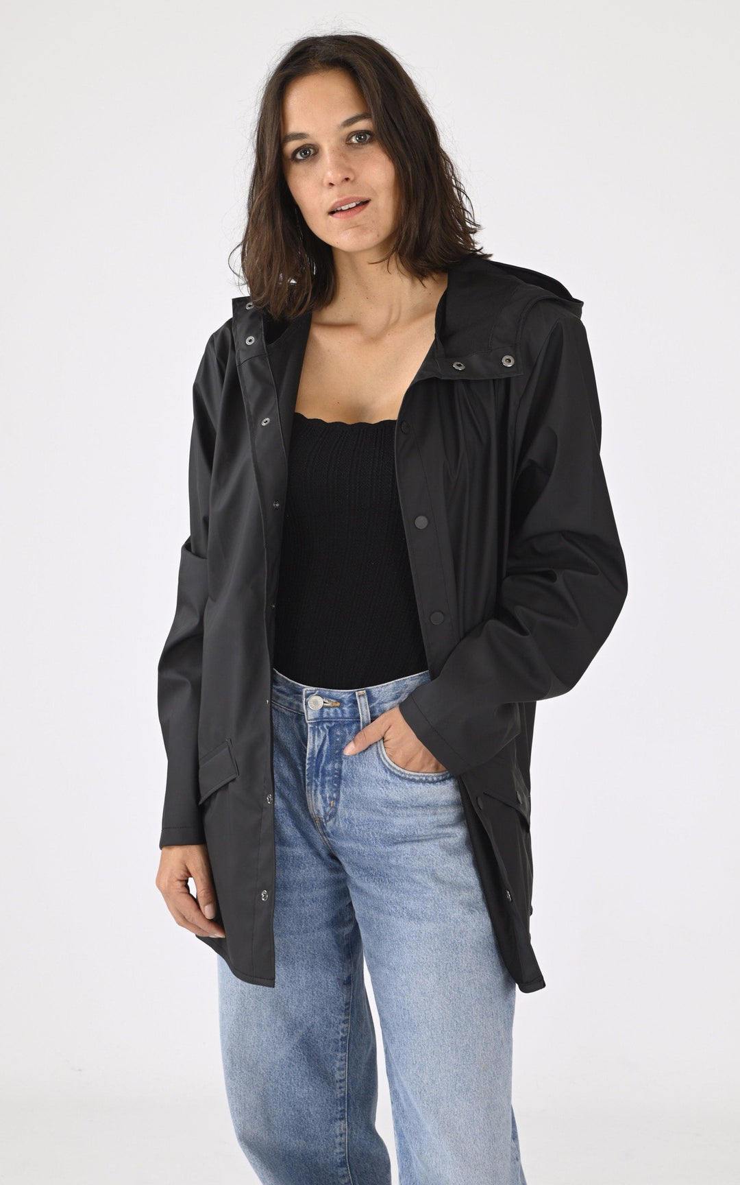 Veste Textile Mixte Rains, modèle 12010 jacket de couleur noir