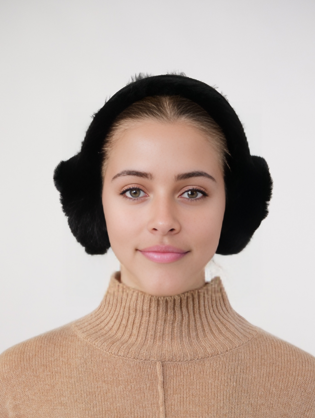 ZXM-207 Ear Muffs Suede Lamb - Women Black