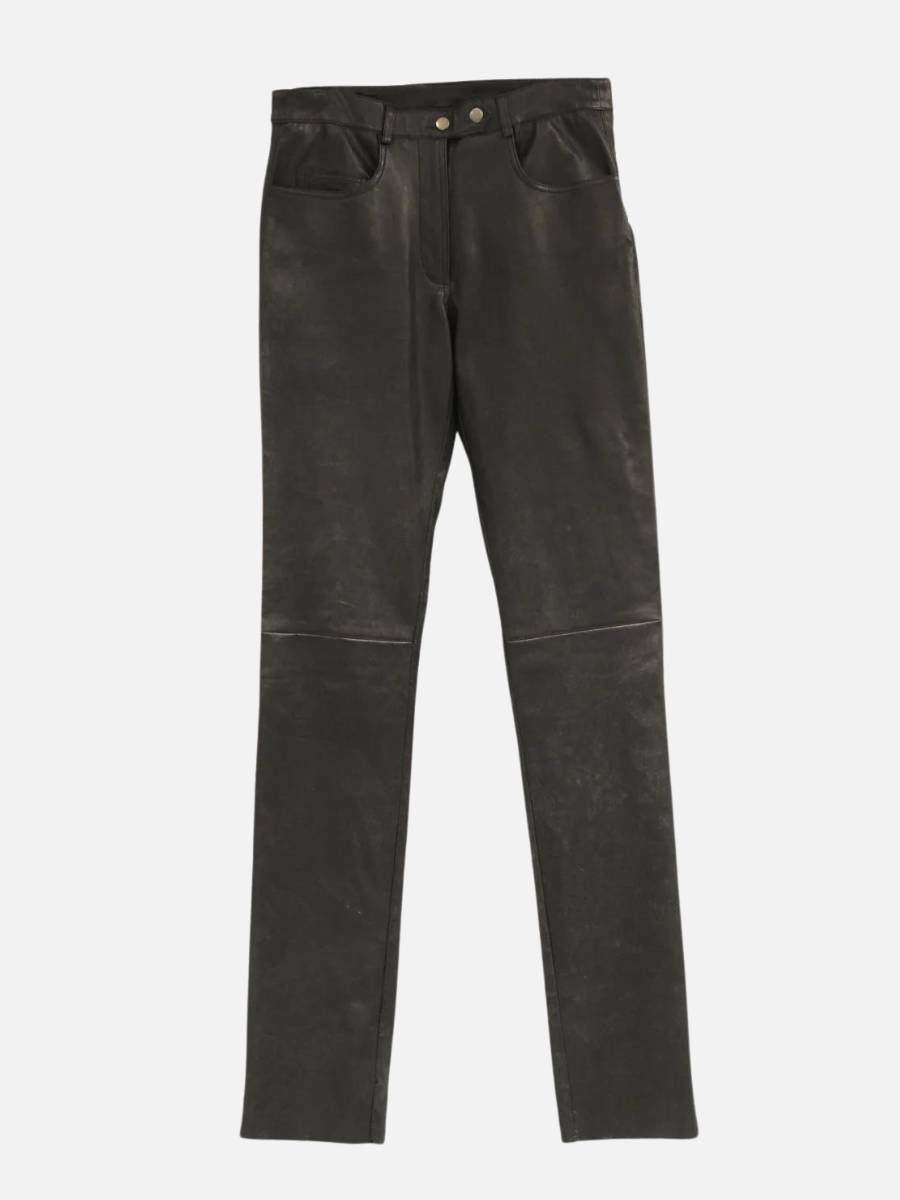 Envi Housut - Lamb Stretch Nahka - Naiset - Musta