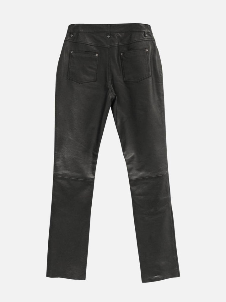 Jill Trouser - Pantalón de piel de napa de cordero - Mujer - Negro