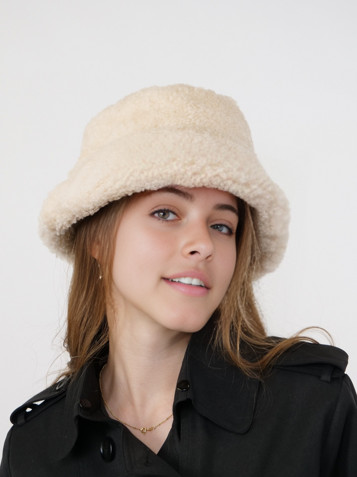 ZXH1817 Hoed - Lam - Accessoires - Beige