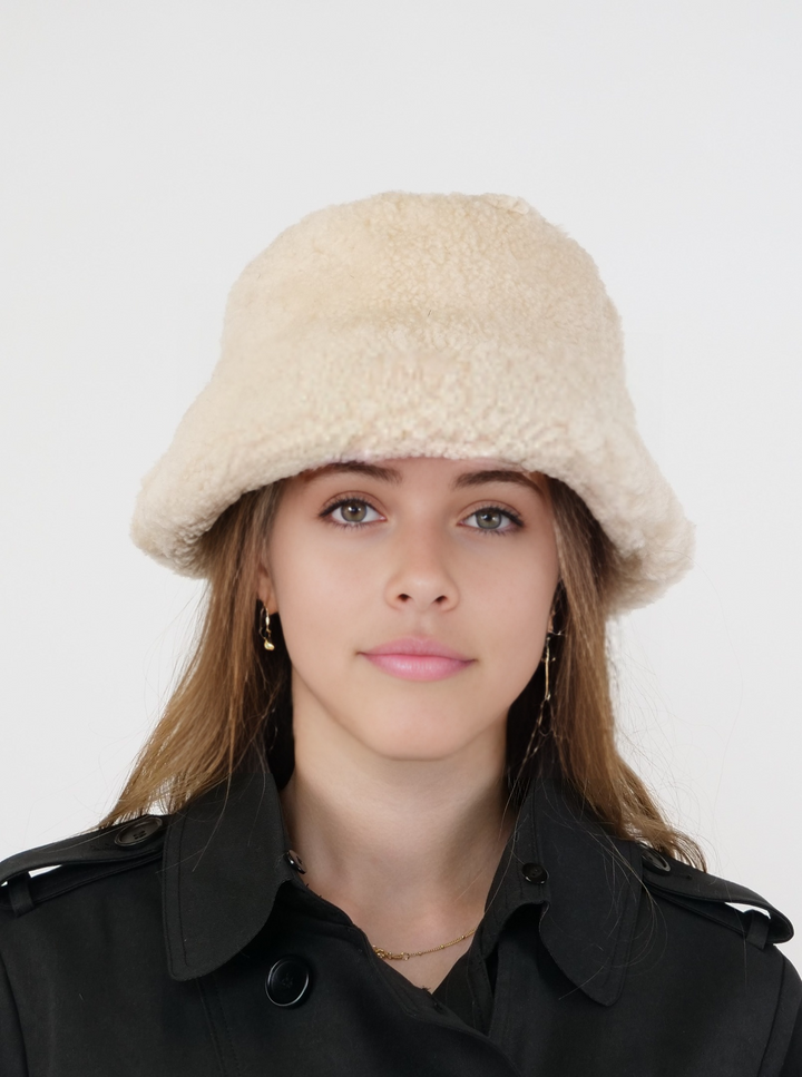 ZXH1817 Hoed - Lam - Accessoires - Beige