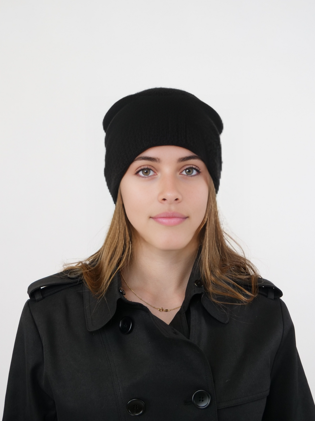 SY-HT2402F Hat - 100% PureCashmere - Tilbehør - Sort