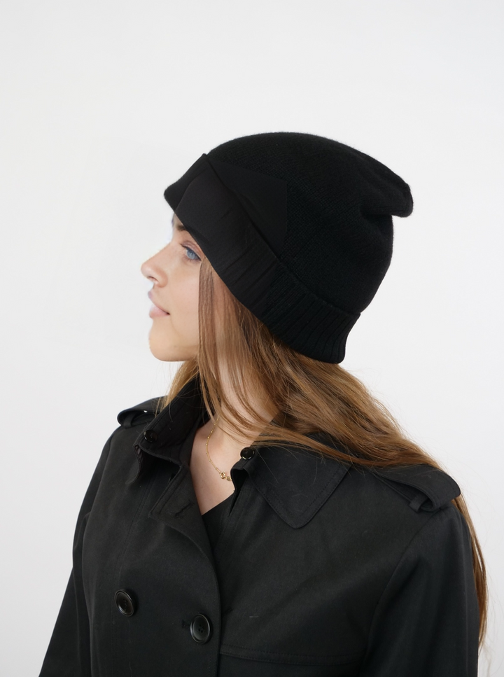 SY-HT2402F Hat - 100% PureCashmere - Tilbehør - Sort