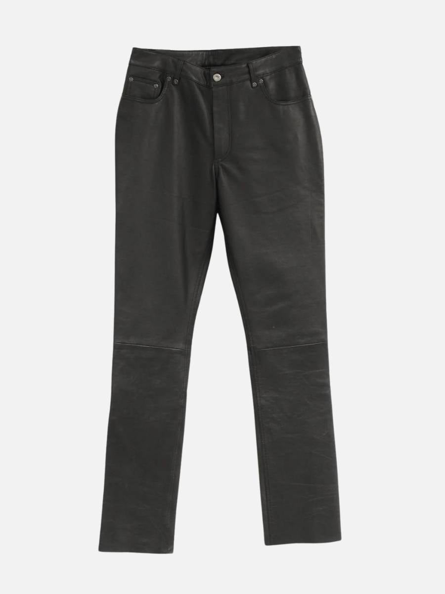 Jill Trouser - Pantalón de piel de napa de cordero - Mujer - Negro