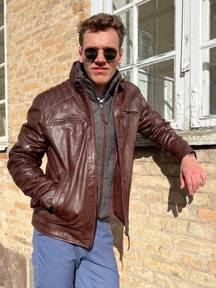 Smart - Nahkatakki - Mies - Copper Brown