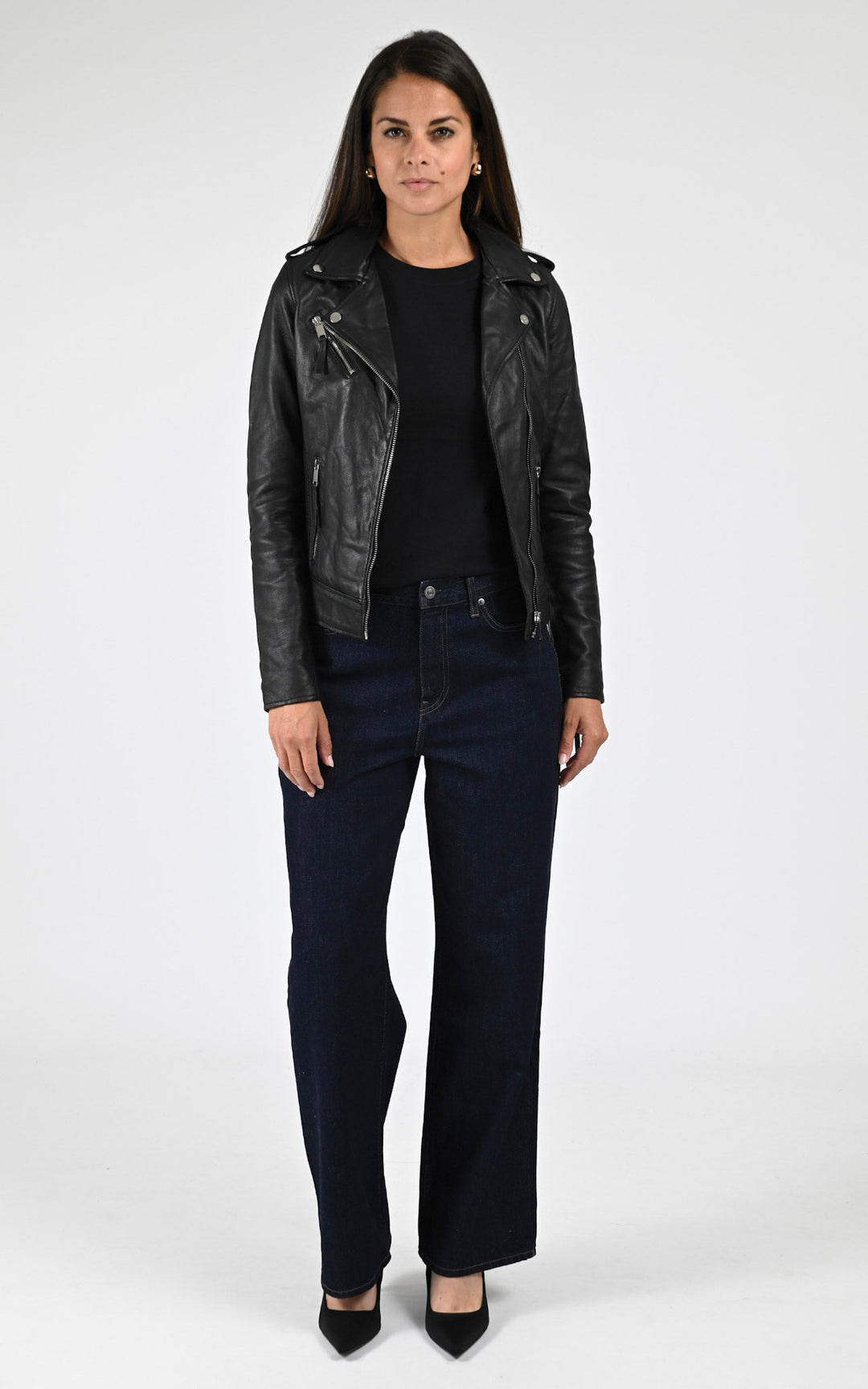Black Lambskin Perfecto - Women