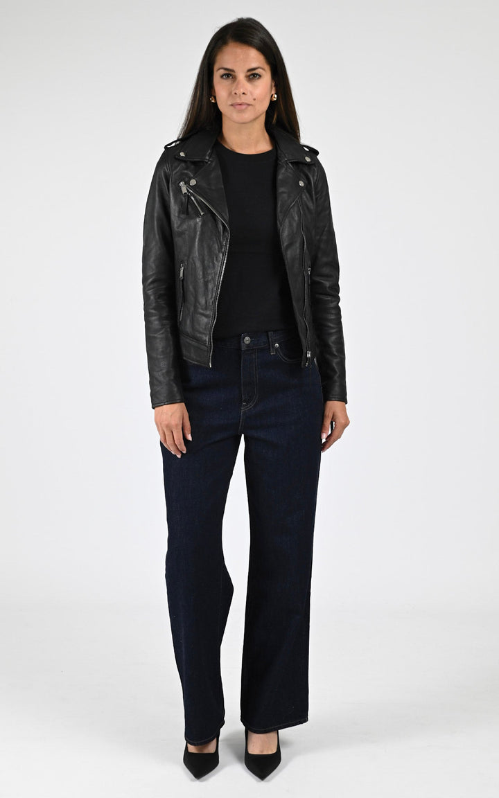Black Lambskin Perfecto - Women