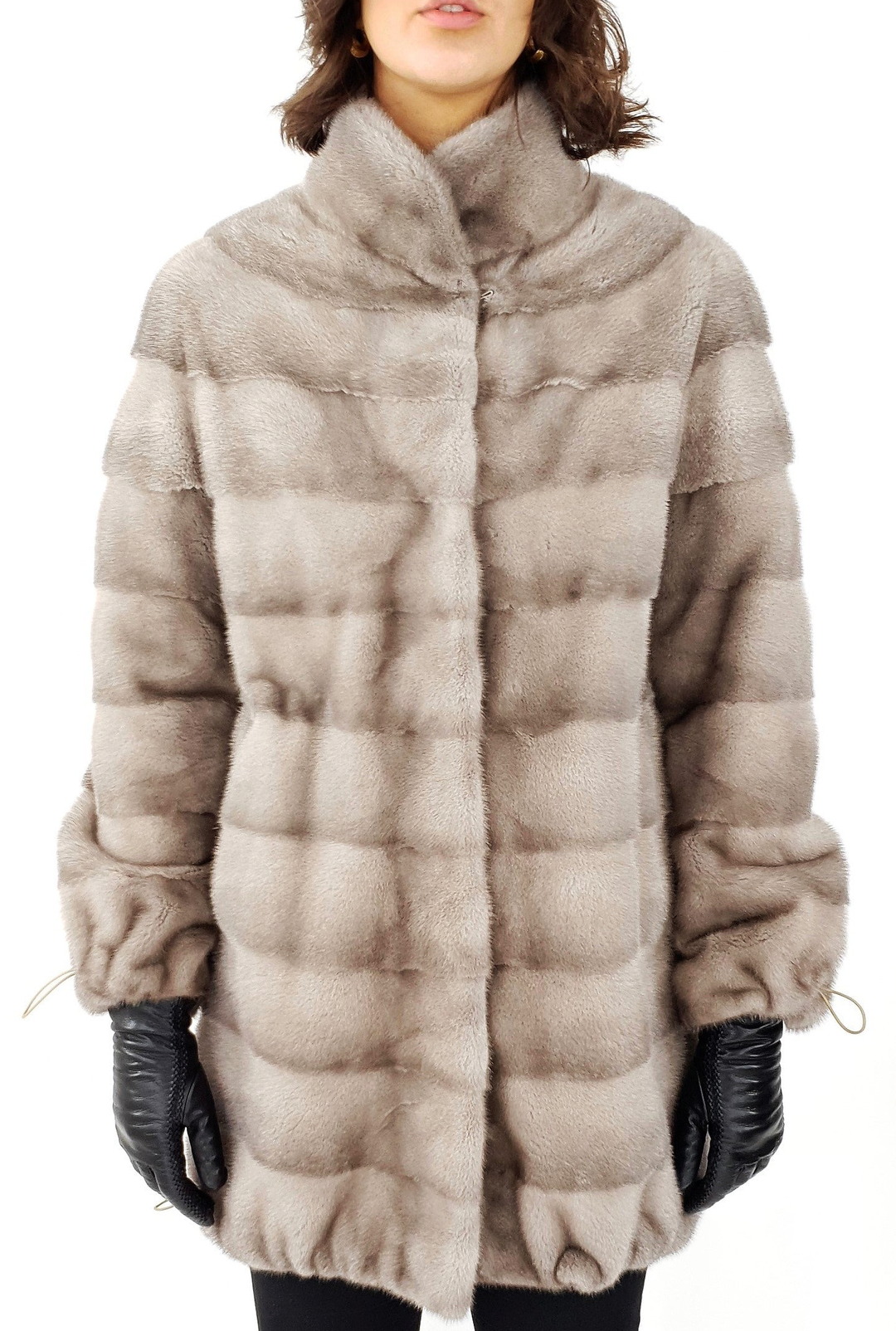 Rosario, 85 cm. - Krage - Mink - Dam - Silverblå