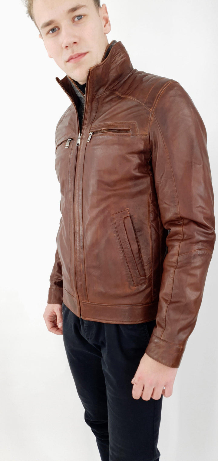 Smart - Nahkatakki - Mies - Copper Brown