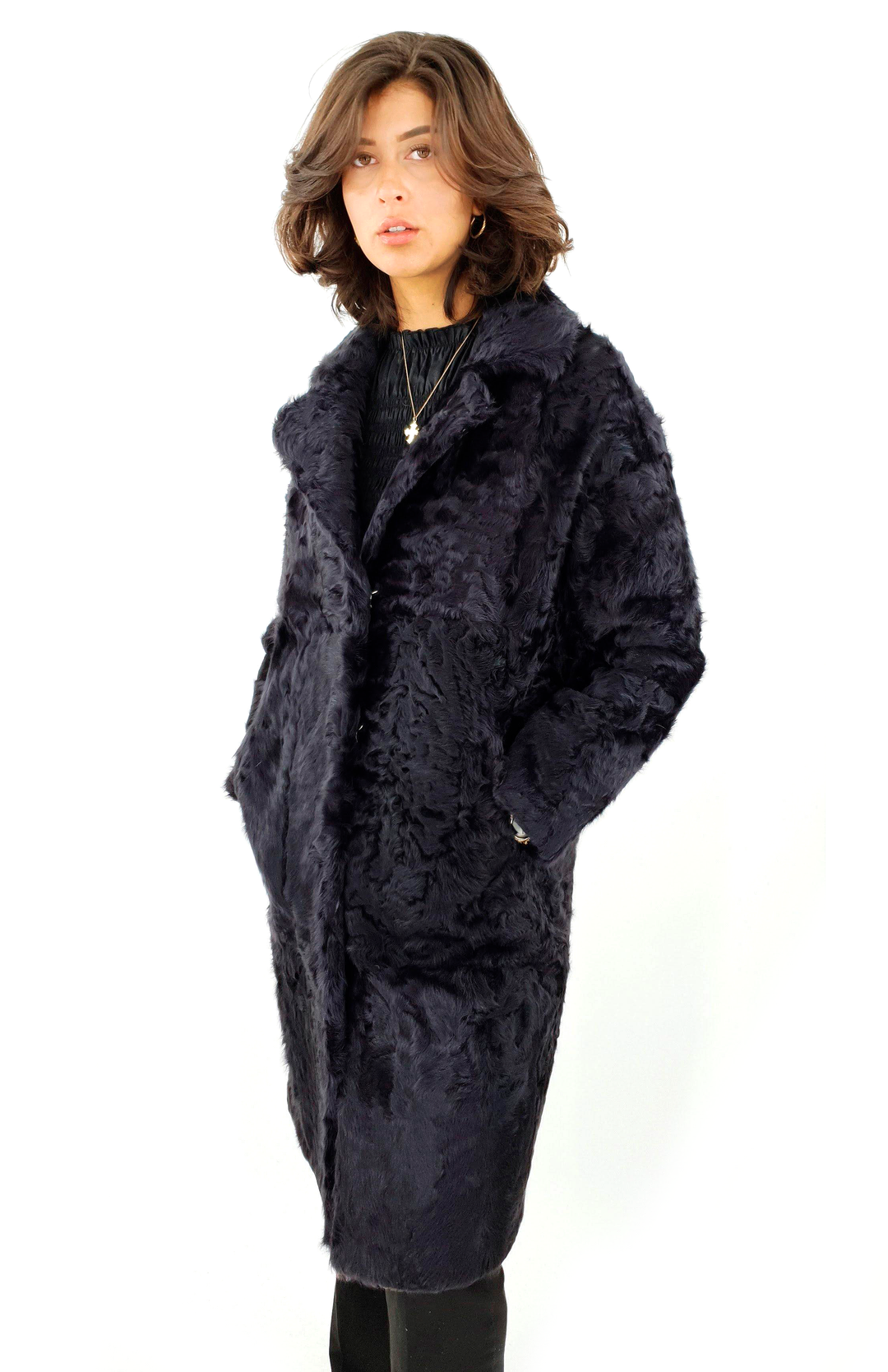 Dieppe - Veste en Agneau de Soie - Femme - Gris Segred