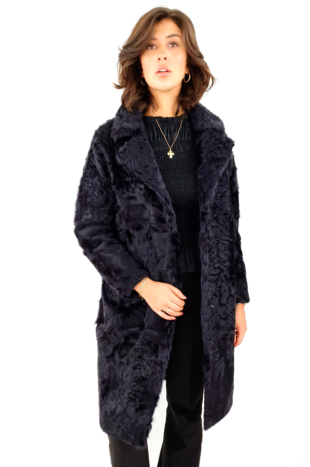 Dieppe - Veste en Agneau de Soie - Femme - Gris Segred