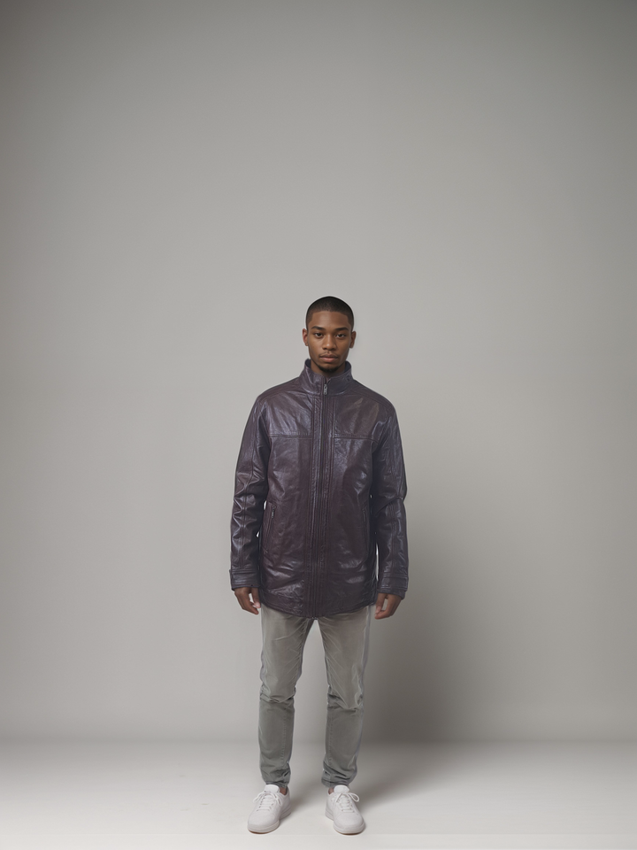 Brenton – lang, 75 cm. - Poliertes Lamm-Nappaleder - Herren - Parker Cognac