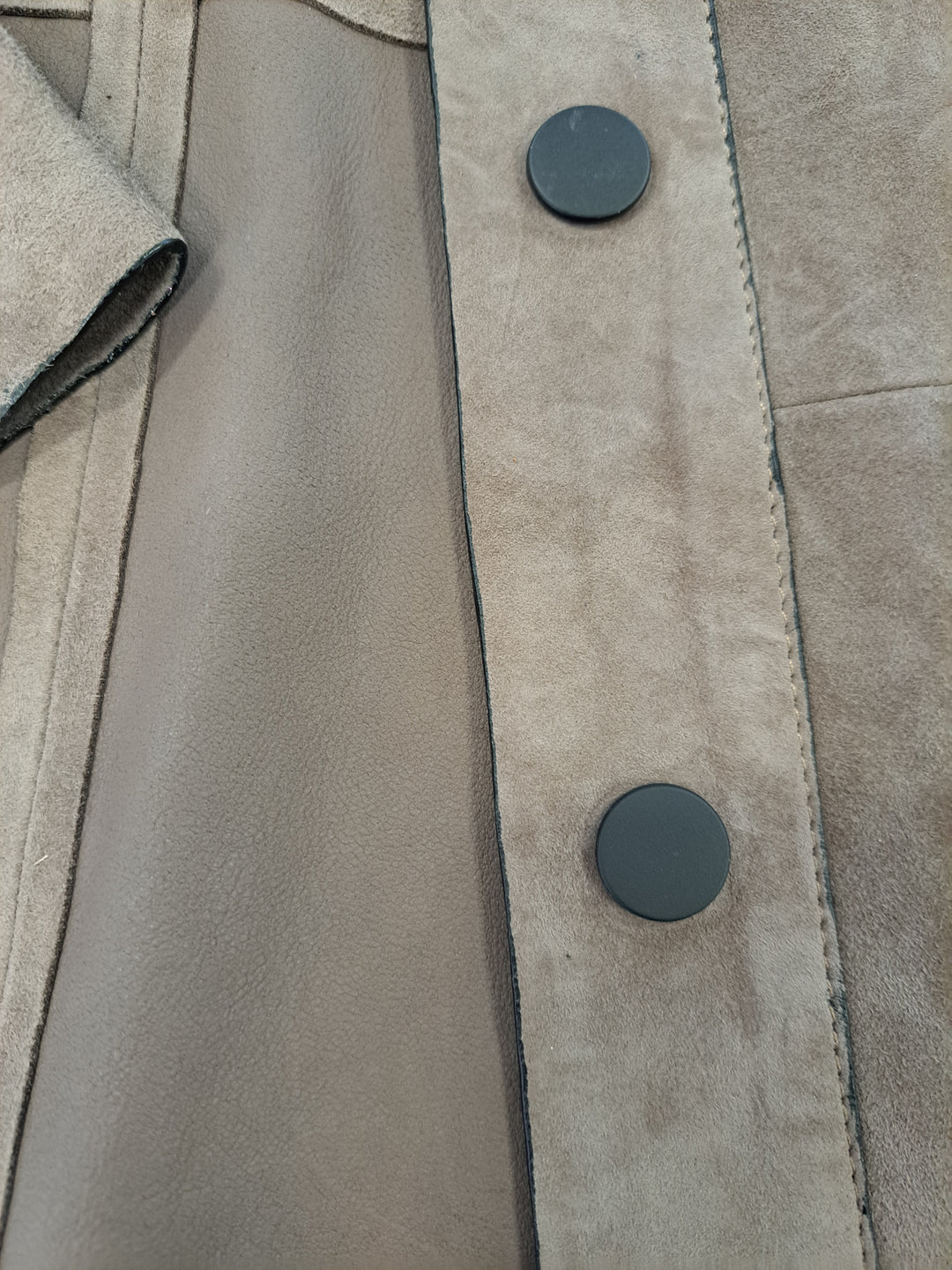 Gerhard, 65 cm. - Collar Goat Suede Thick Leather - Man Dark Grey