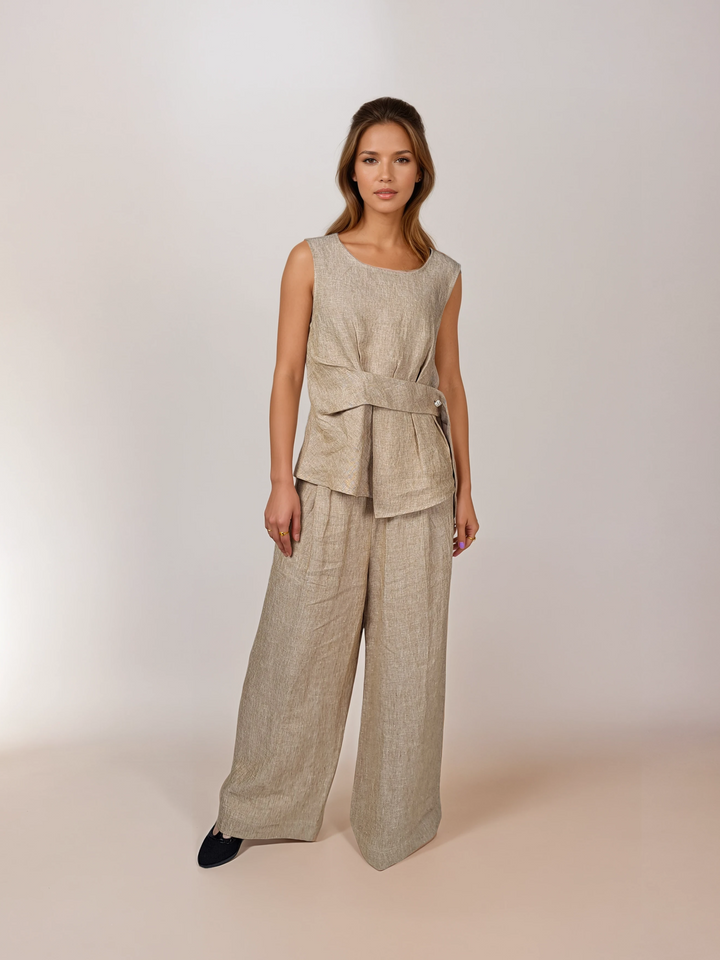 691 Linnebyxa - Linne - Dam - Camel Yellow