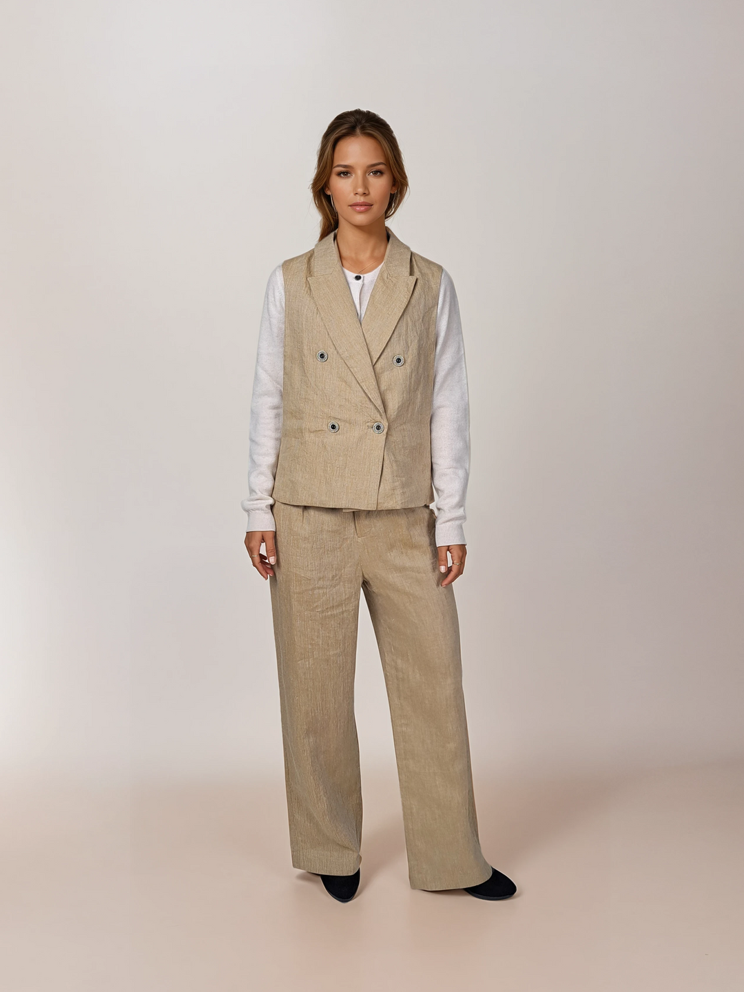 651 Leinenhose – Leinen – Damen – Haferflocken