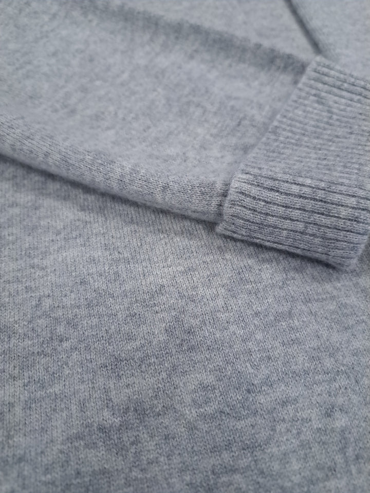 SY-25005 lang cardigan - 100 % ren kashmir - kvinder - grå