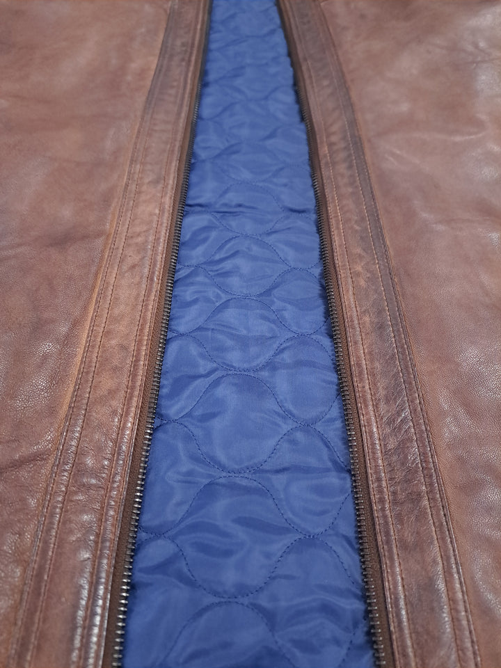 Brenton - Long Lamb Polish Nappa Leather -Man Copper Brown