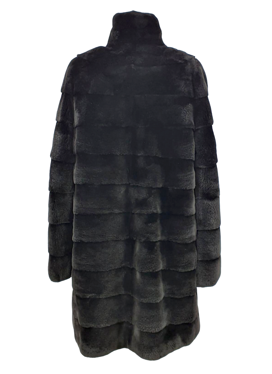 Rosario, 85 cm. - Kraag - Nerts geschoren - Dames - Zwart