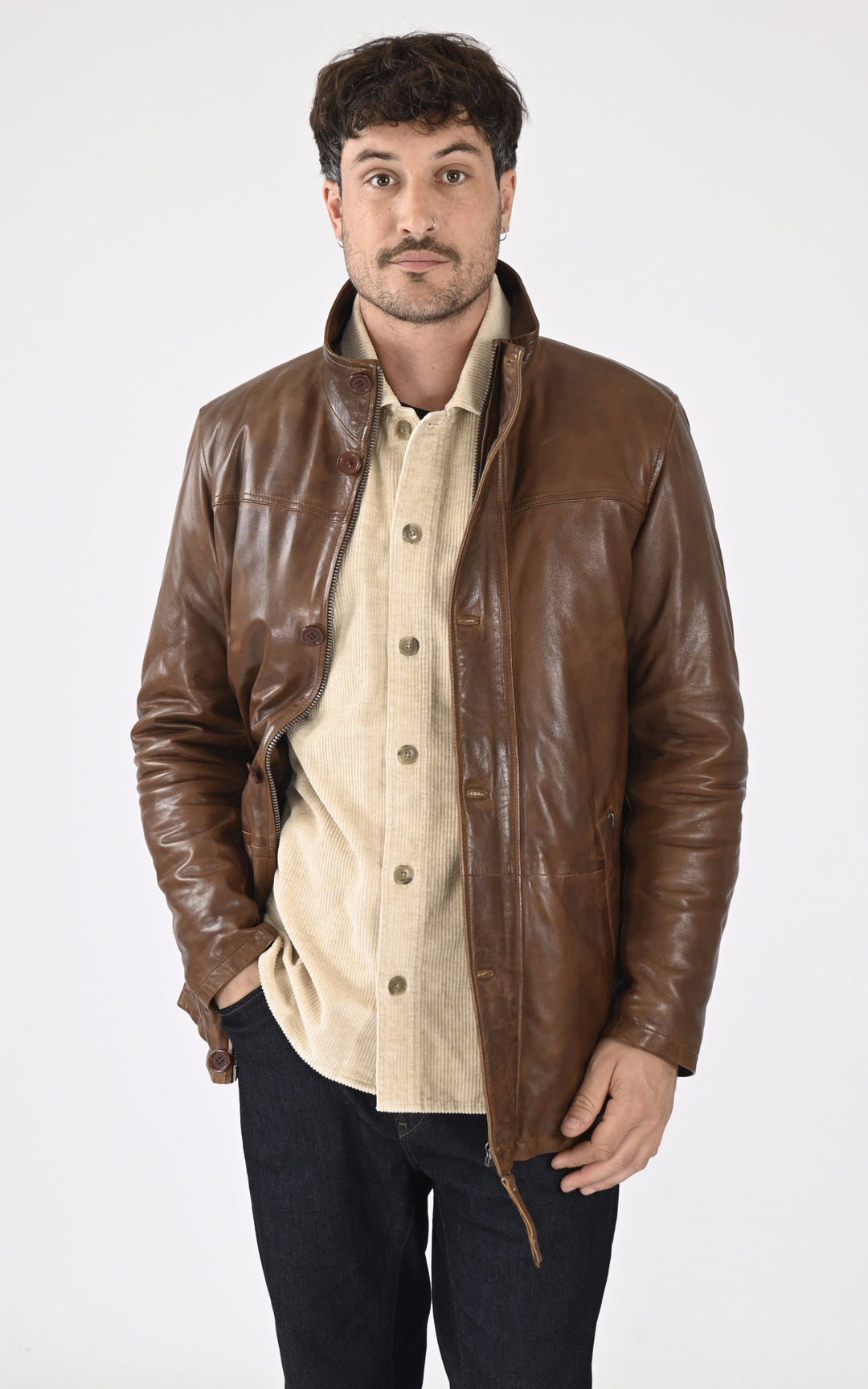 A "MOOSE 102872" Marron Daytona 73 3/4 Homme opened photo