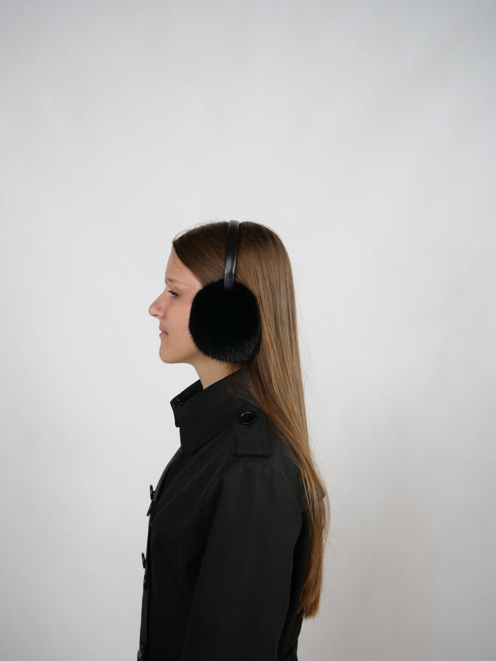 HL9E002 Mink oorkappen - Mink - Accessoires - Zwart