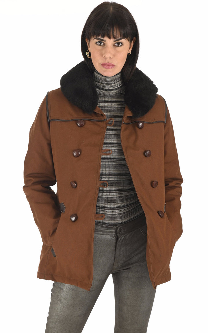 A "CANADIENNE F" Marron La Canadienne Veste Femme opened photo