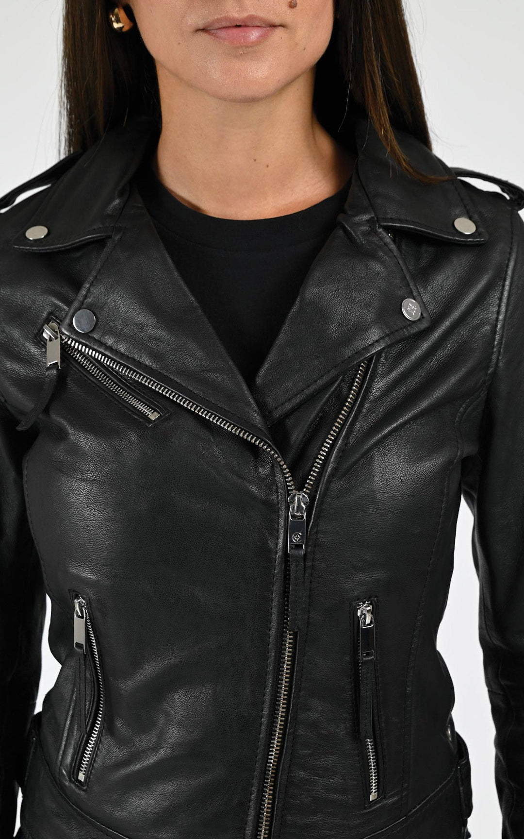 Black Lambskin Perfecto - Women