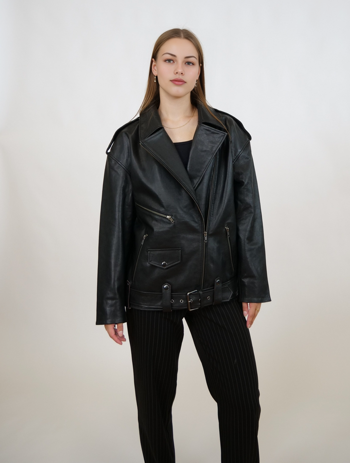 Illy, 62 cm. - Couro de cabra esfregado - Mulheres - Preto