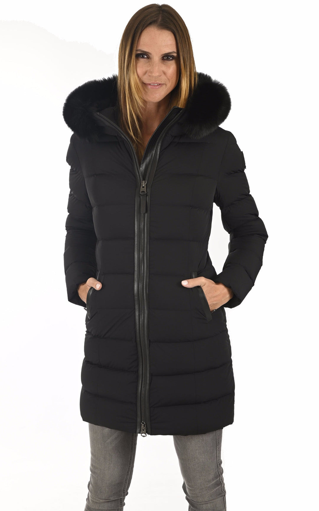 A "CALLA-BX" Noir Mackage 3/4 Doudoune Femme closed photo