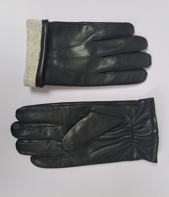 7607 Glove Lamb Slink Leather -Accesories Black