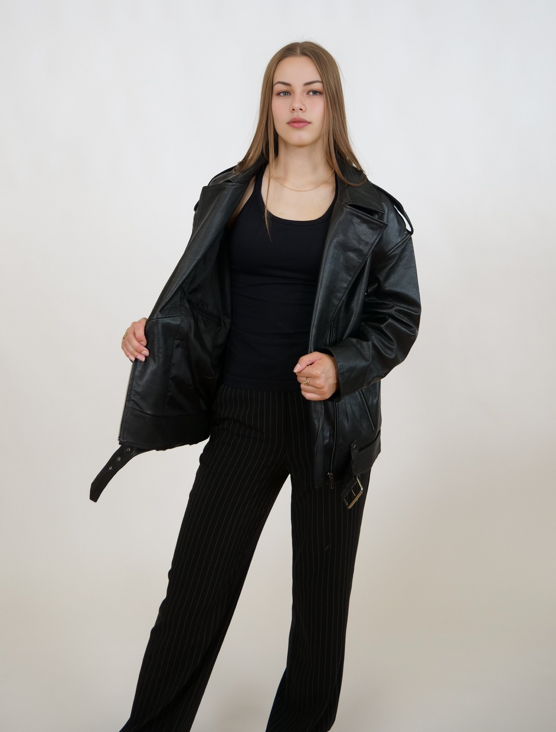 Illy, 62 cm. - Couro de cabra esfregado - Mulheres - Preto