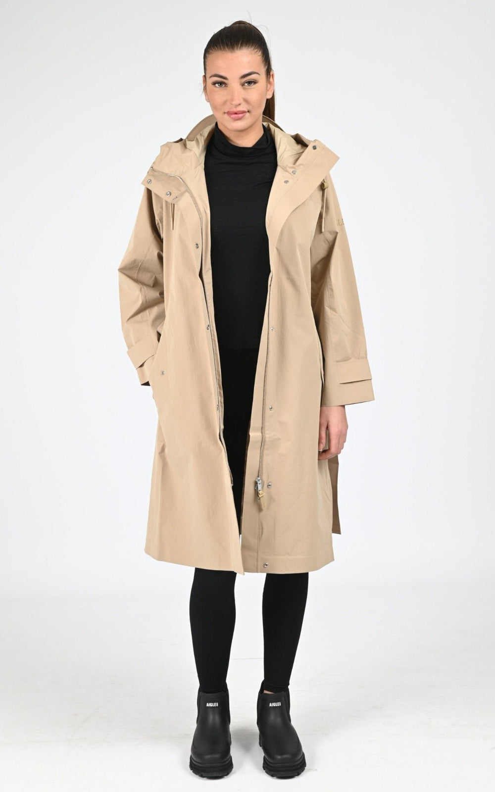 Trench Textile Femme Aigle, modèle Aiw25wout010 de couleur osier