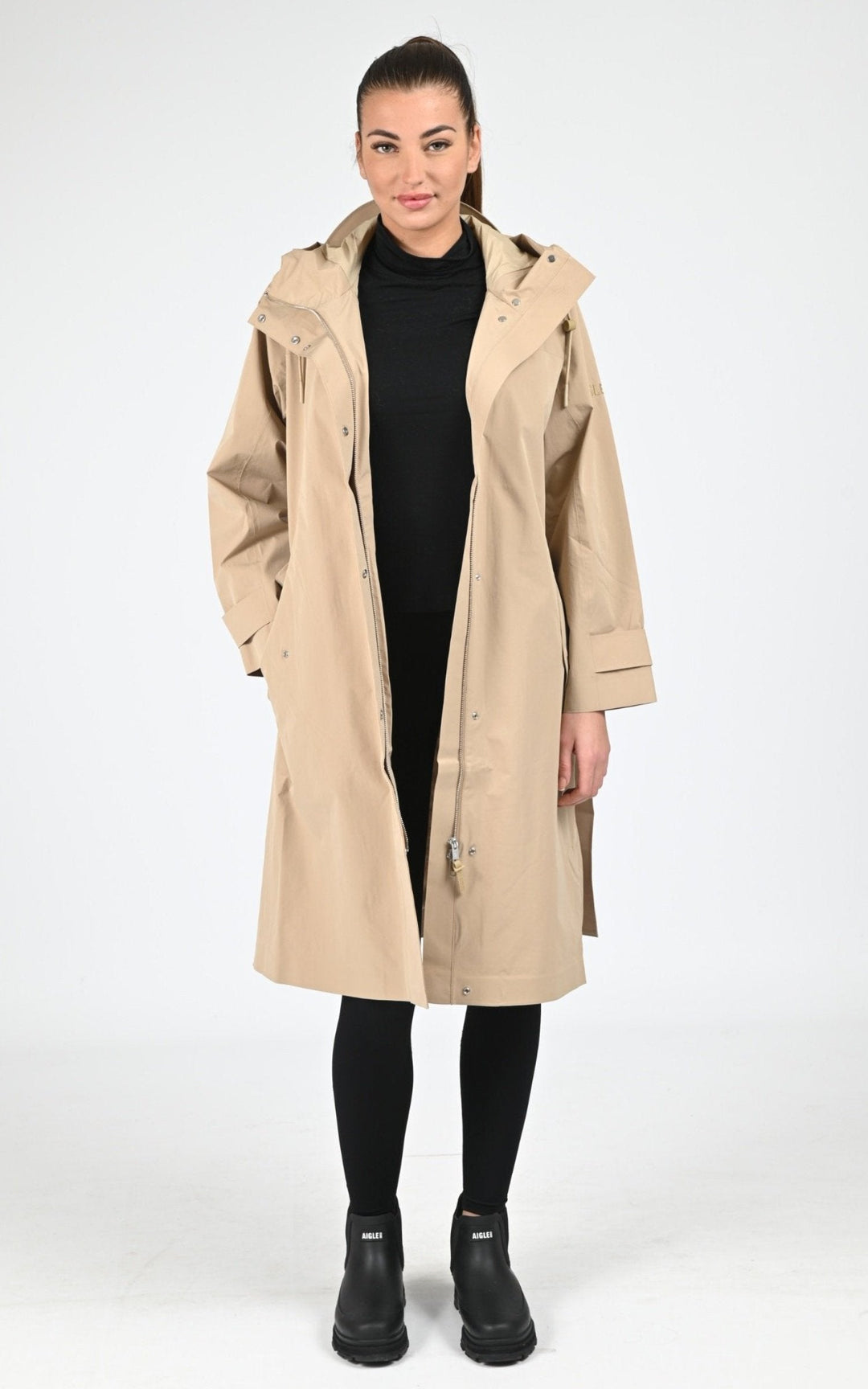 Trench Textile Femme Aigle, modèle Aiw25wout010 de couleur osier