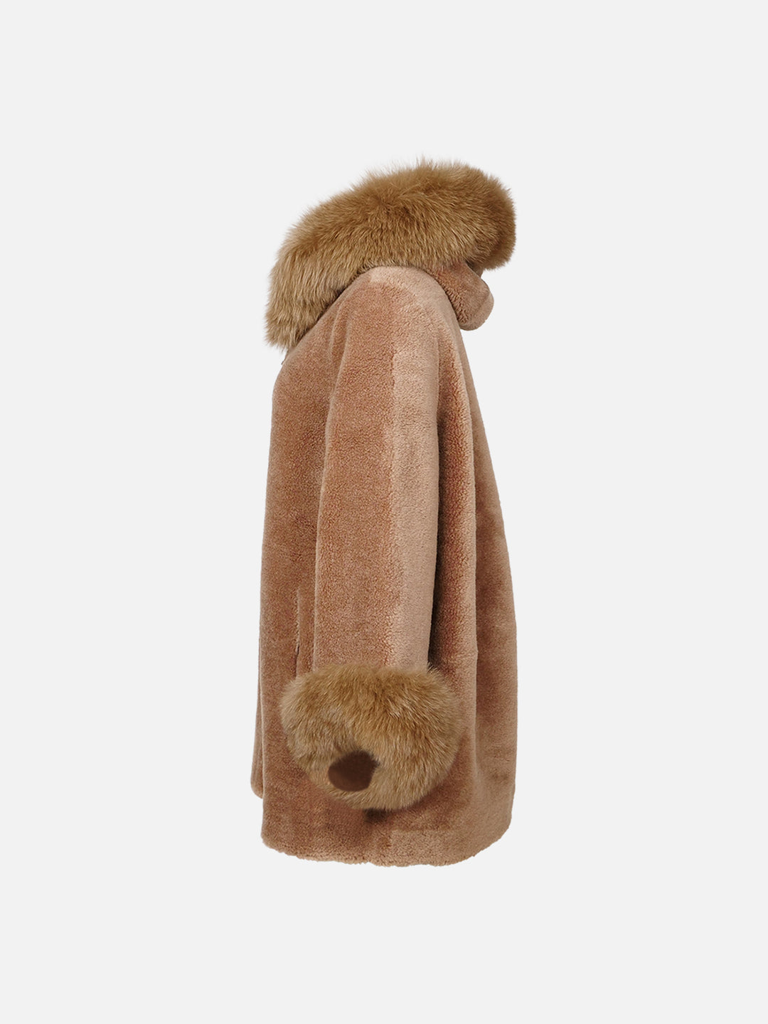 Franciane, 78 cm. - Hette - Air 100% ulljakke - Dame - Kastanje