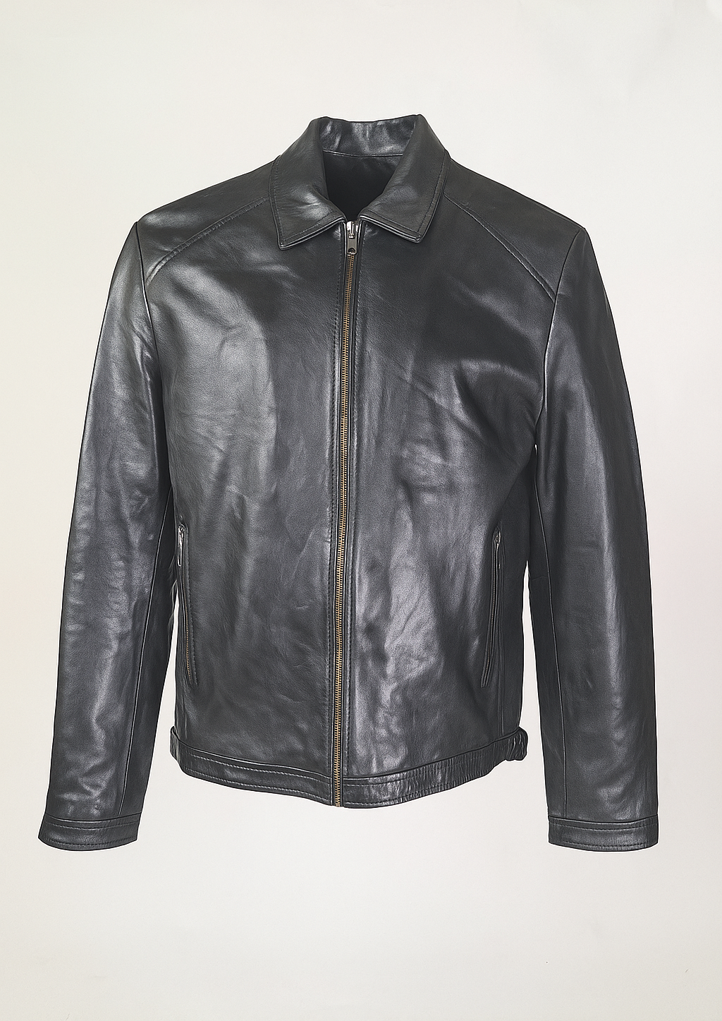 Ivar, 65 cm. - Poliertes Lamm-Nappaleder - Herren - Schwarz