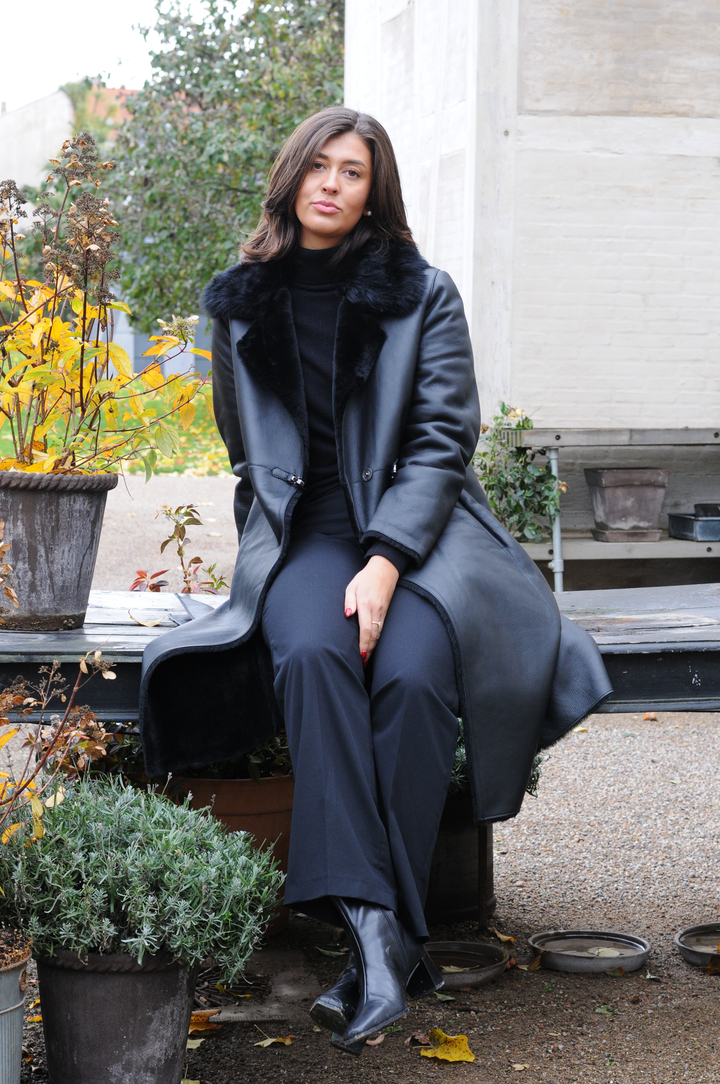 Gislaine, 110 cm. - Kaulus - Nappa Lamb - Naiset - Musta