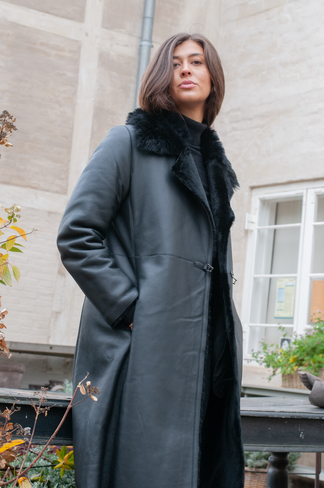 Gislaine, 110 cm. - Kaulus - Nappa Lamb - Naiset - Musta