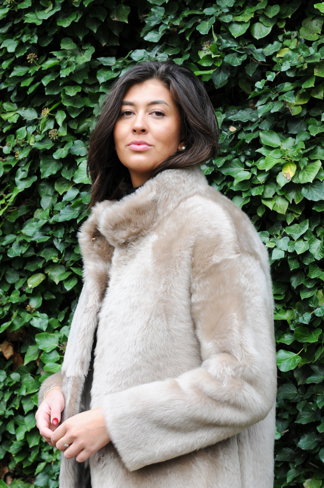 Halima, 85 cm. - Halsbånd - La Coon Lamb - Dame - Kamel