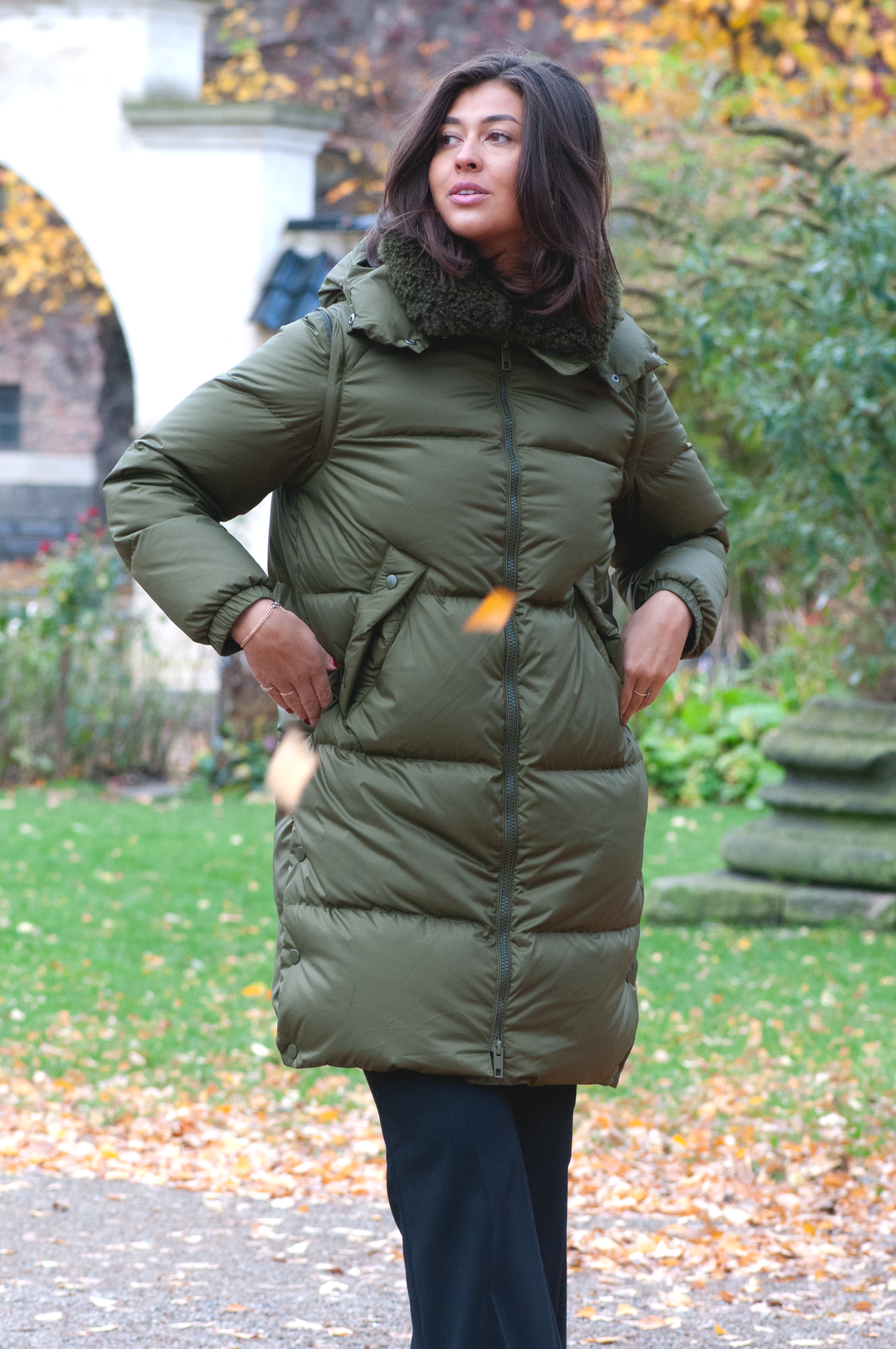 Kannerva, 98 cm. - Untuvatakki/liivi - Naiset - Army Green