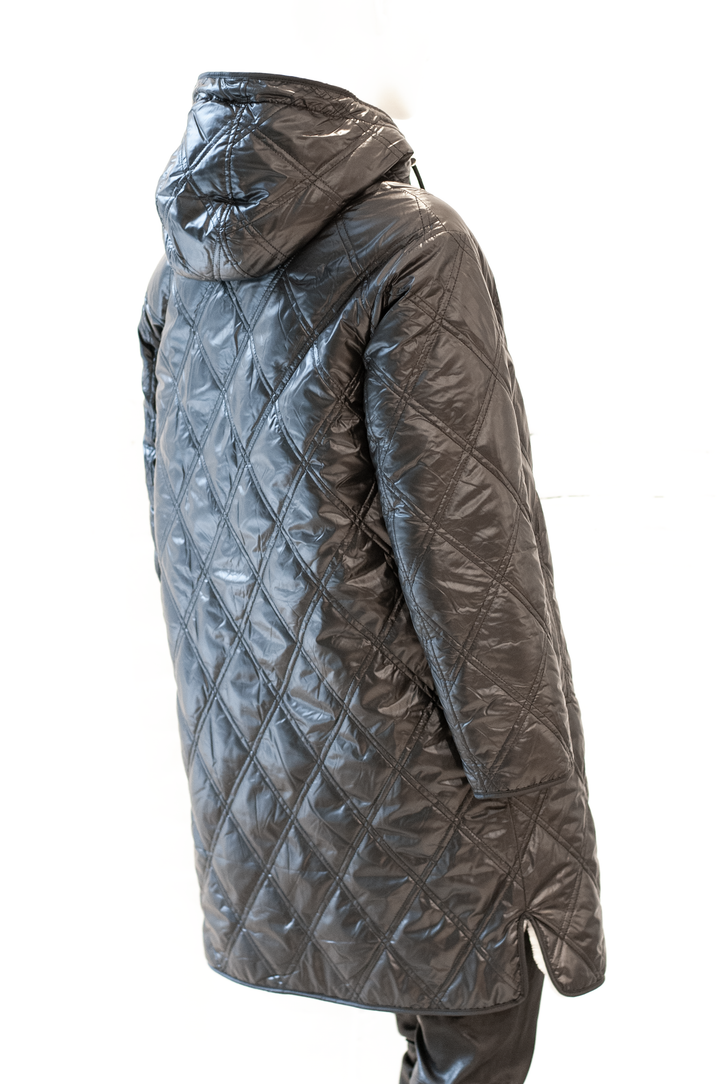 Gernsey, 90 cm. - Hætte - Lammejakke Lige hår - Damer - Hvid