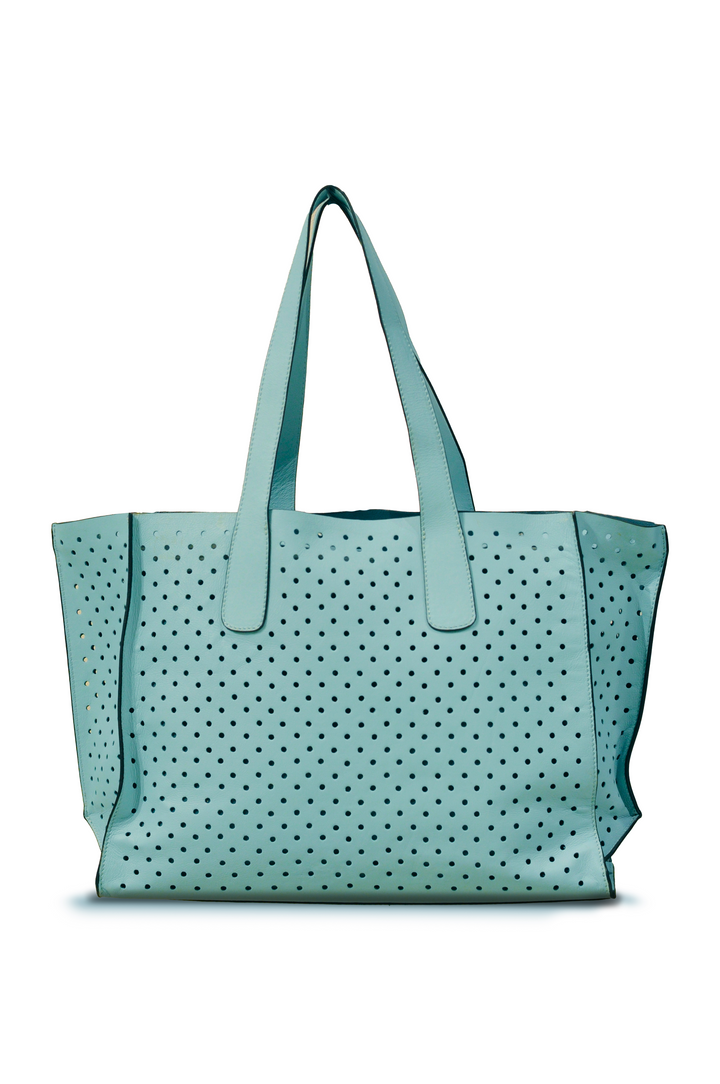 Præforeret taske - Stor - LambBrushed Leather-Accessories - Blå nuancer