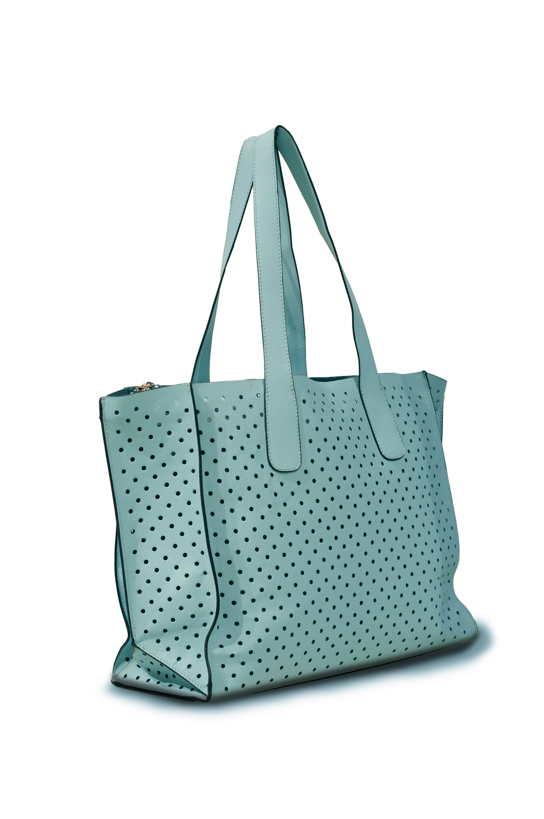 Præforeret taske - Stor - LambBrushed Leather-Accessories - Blå nuancer