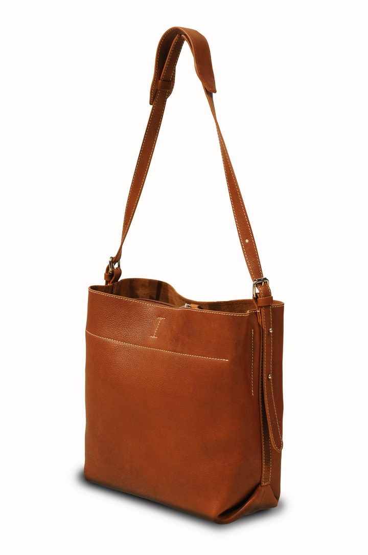 Tote 14846 - Lædertaske Tilbehør - Cognac