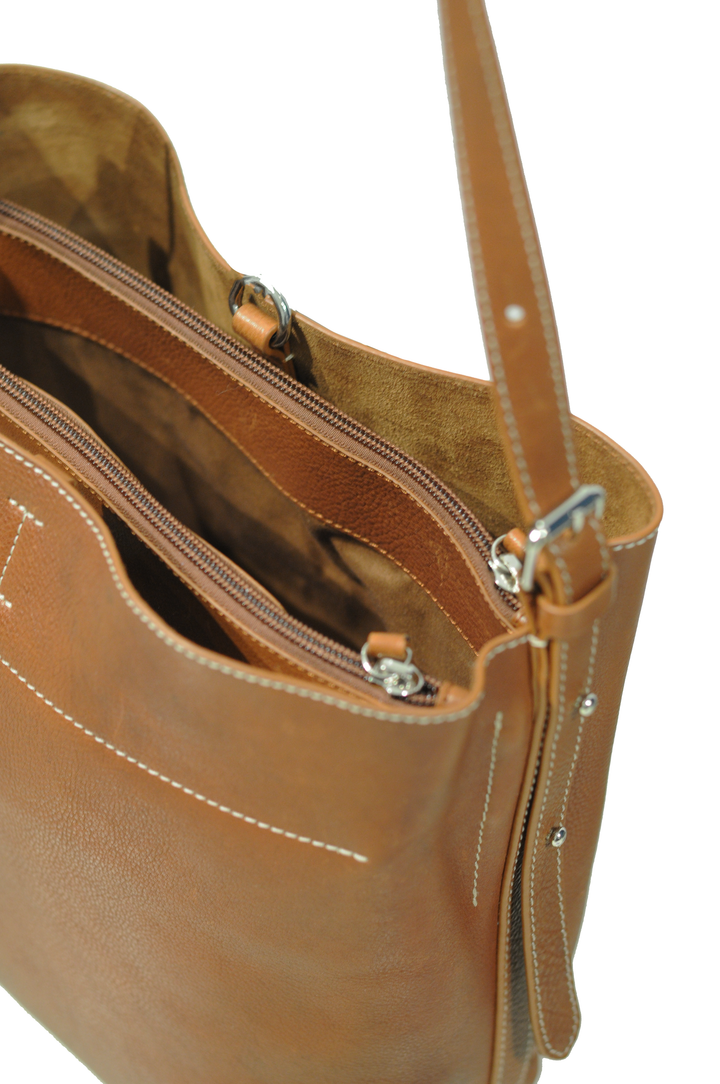 Tote 14846 - Lædertaske Tilbehør - Cognac