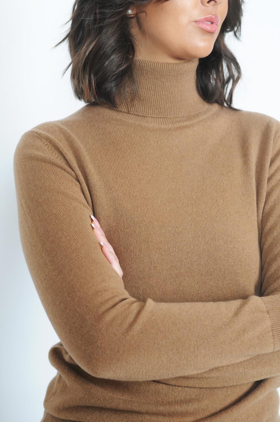 SY-23031 Dolcevita - 100% Puro Cashmere - Donna - Cammello Scuro