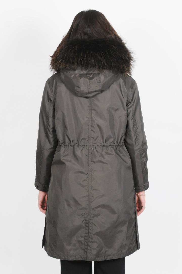 Calgary, 95 cm. - Tekstiljakke - Pelshette - Dame - Army